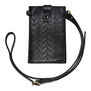 Art Deco embossed leather phone pouch by Natthakur
